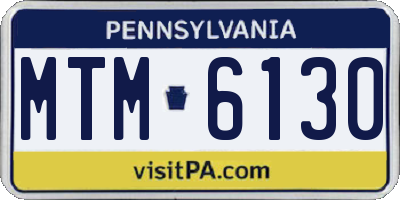 PA license plate MTM6130