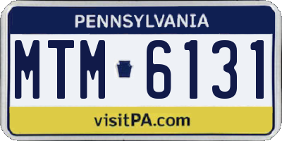 PA license plate MTM6131
