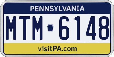 PA license plate MTM6148