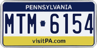 PA license plate MTM6154