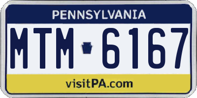PA license plate MTM6167