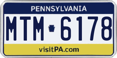PA license plate MTM6178