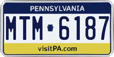 PA license plate MTM6187