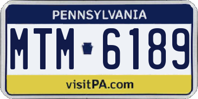 PA license plate MTM6189