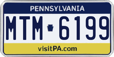 PA license plate MTM6199