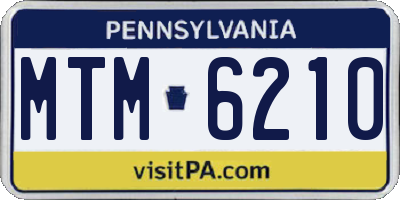 PA license plate MTM6210