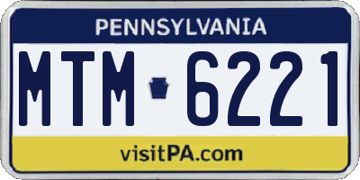 PA license plate MTM6221