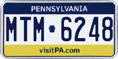 PA license plate MTM6248