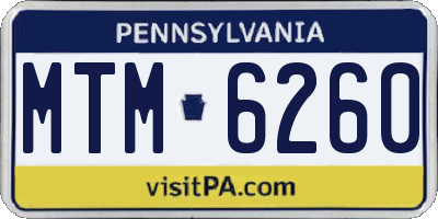 PA license plate MTM6260