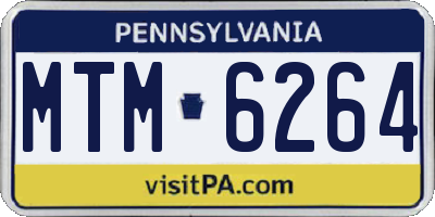 PA license plate MTM6264