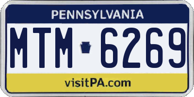 PA license plate MTM6269