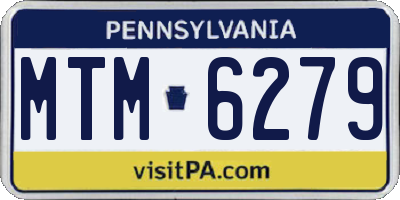 PA license plate MTM6279