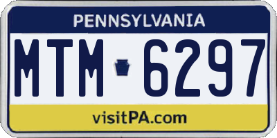 PA license plate MTM6297