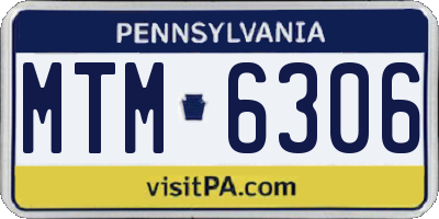 PA license plate MTM6306