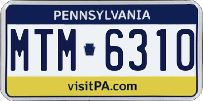 PA license plate MTM6310