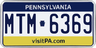 PA license plate MTM6369