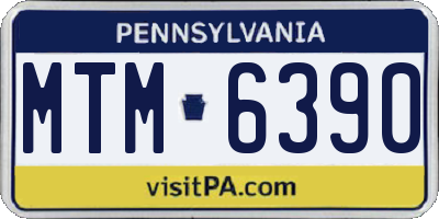 PA license plate MTM6390