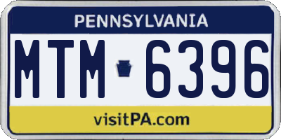 PA license plate MTM6396