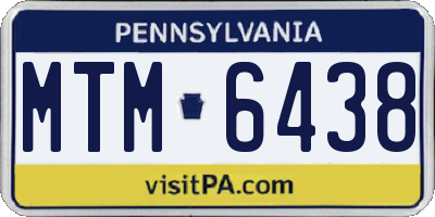 PA license plate MTM6438