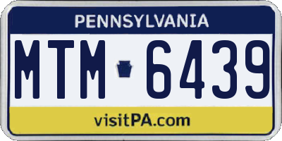 PA license plate MTM6439