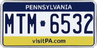PA license plate MTM6532