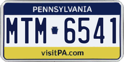 PA license plate MTM6541