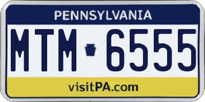 PA license plate MTM6555