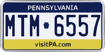 PA license plate MTM6557