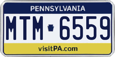 PA license plate MTM6559