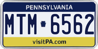 PA license plate MTM6562