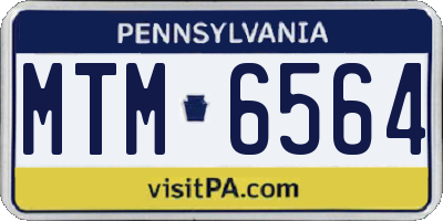 PA license plate MTM6564