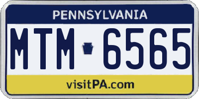PA license plate MTM6565