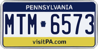 PA license plate MTM6573