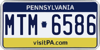 PA license plate MTM6586