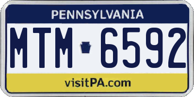 PA license plate MTM6592