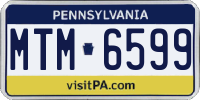 PA license plate MTM6599