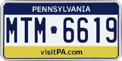 PA license plate MTM6619