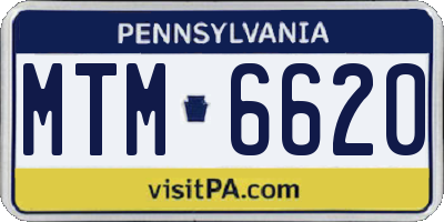PA license plate MTM6620