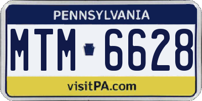 PA license plate MTM6628