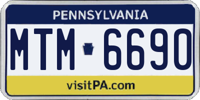 PA license plate MTM6690