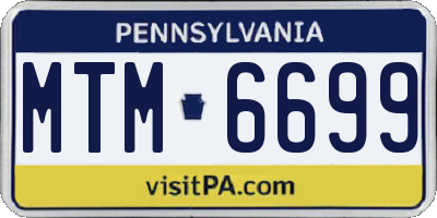 PA license plate MTM6699
