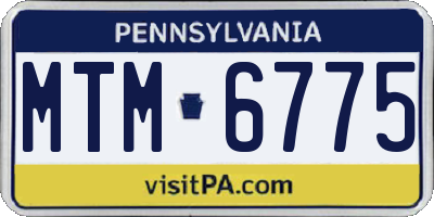 PA license plate MTM6775