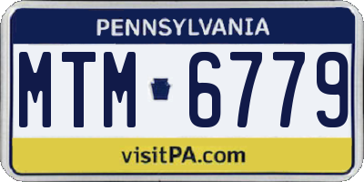 PA license plate MTM6779