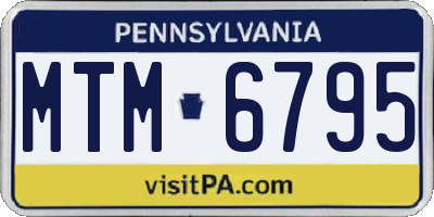 PA license plate MTM6795