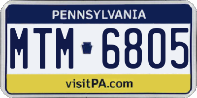 PA license plate MTM6805