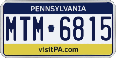 PA license plate MTM6815