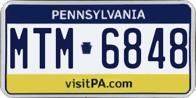PA license plate MTM6848