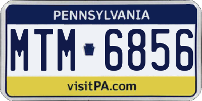 PA license plate MTM6856