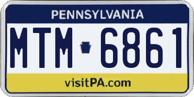 PA license plate MTM6861