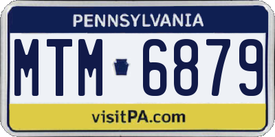 PA license plate MTM6879